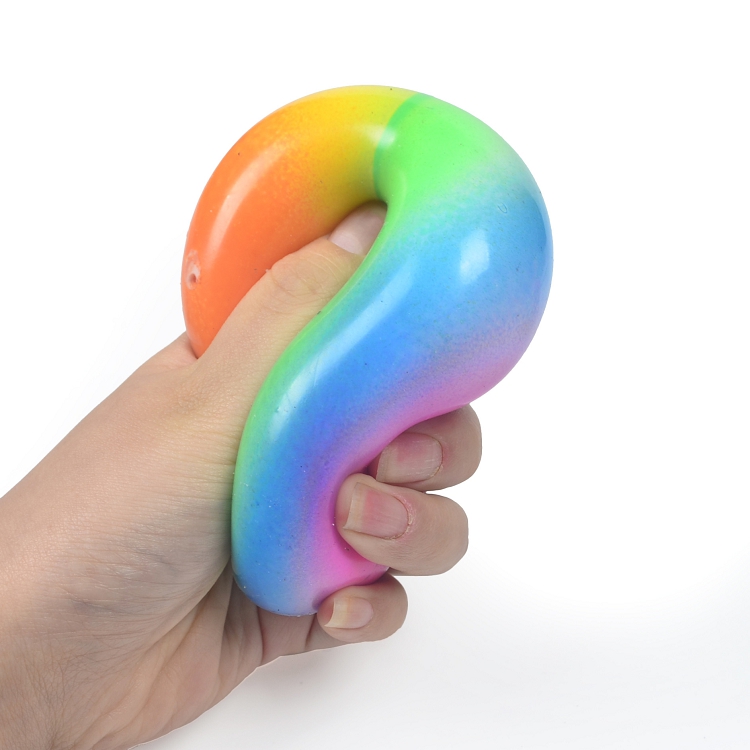 2021 Hot sale Factory Price flour rainbow flour ball Stress Relief Fidget Sensory toy slow rebound soft rubber ball